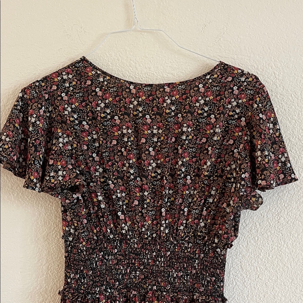 Max Studio Black Floral Midi Dress - Picture 7 of 8